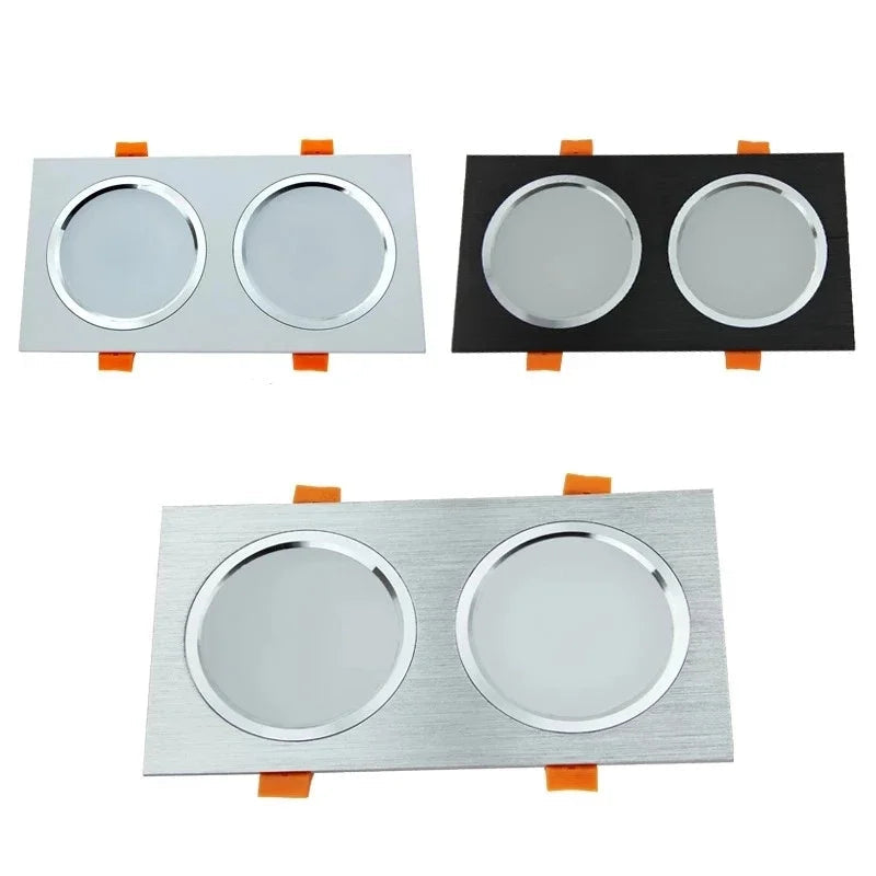 Dimmable Anti-Glare COB LED Recessed Downlight 14W 20W 24W Dual Head Epistar 85-265V