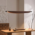 Japanese Wabi-Sabi LED Pendant Chandelier Wood Grain Iron E26 AC 90-260V Living Room Kitchen Bar
