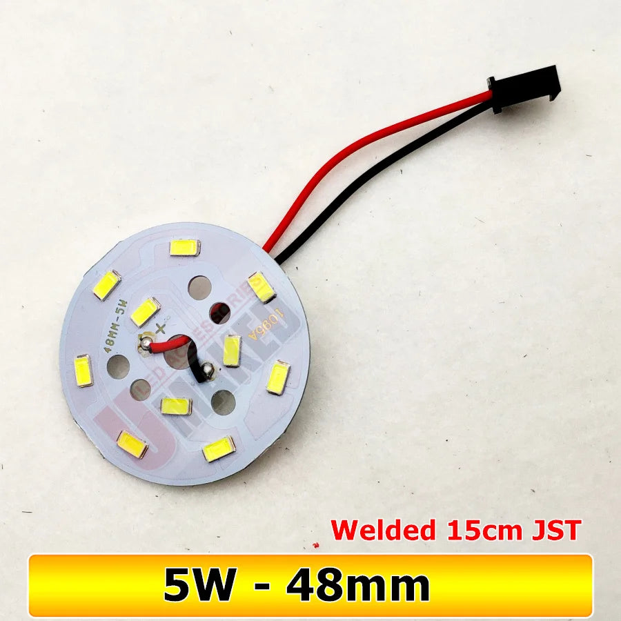 10-Pack SMD5730 LED Lamp Board 3W-24W JST Pre-Welded Connector 32-100mm Warm Natural Cool