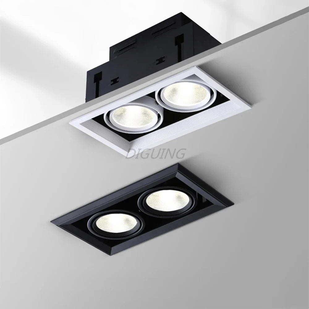Dimmable COB LED Recessed Downlight 7W 9W 12W 15W Epistar CRI >90 PF>0.95 90-260V