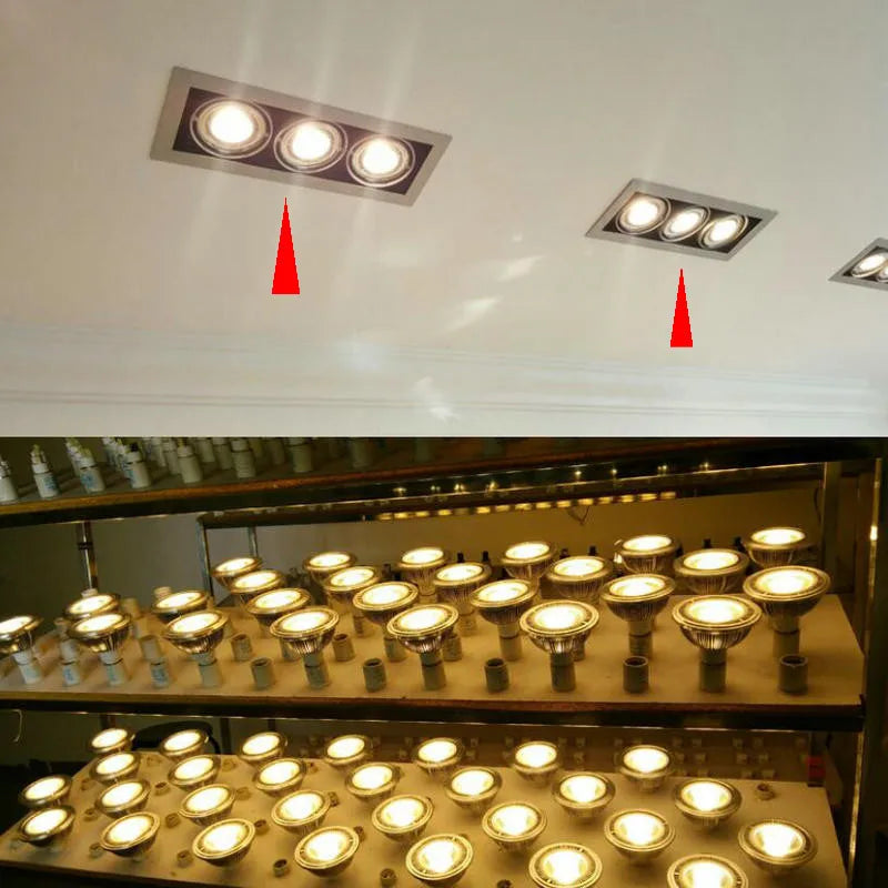 AR111 QR111 COB LED Spotlight 10W 15W G53 GU10 CRI 90+ 90-100lm/W 60° Dimmable AC 85-265V