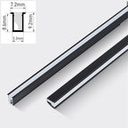 Ultra Thin LED Aluminum Channel Profile Silicone Diffuser Recessed or Surface Mount DC 12V Cabinet Closet Bar Light 30cm 40cm 50cm 100cm