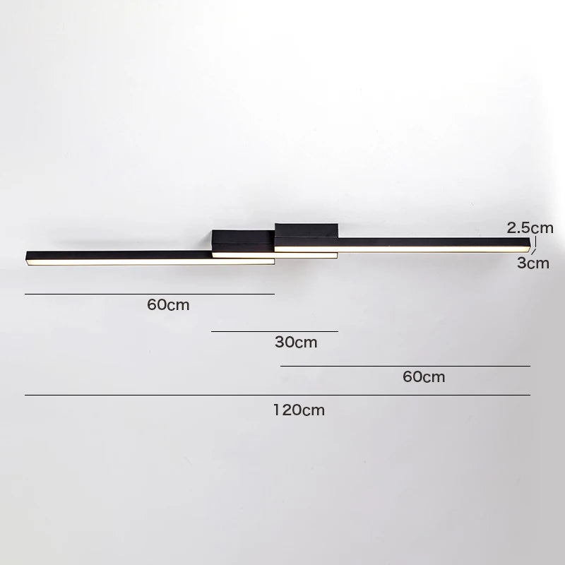 Modern LED Ceiling Light 3-Color Switch Remote Dimmable Black White Gold AC 90-260V