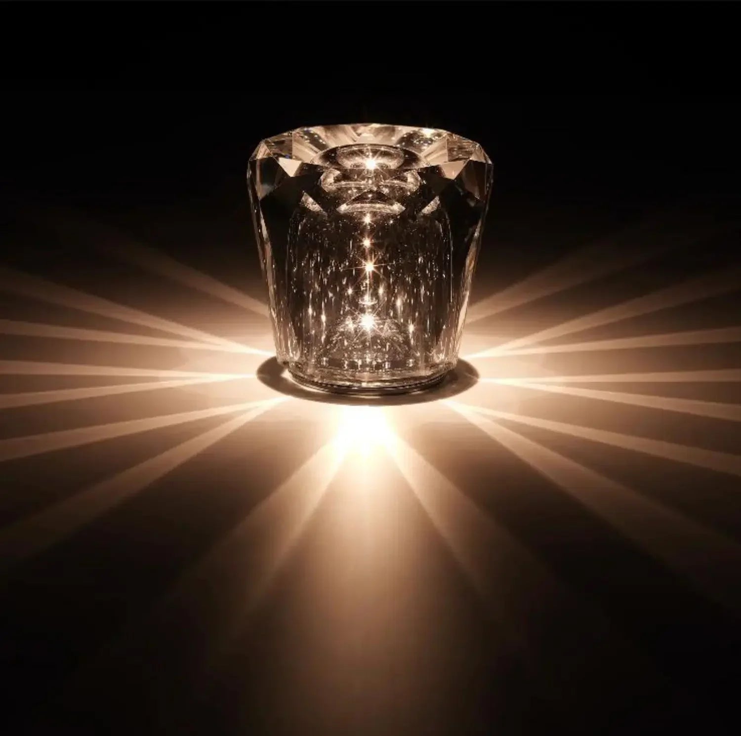 Diamond Crystal LED Night Light Rechargeable Atmosphere Table Lamp Bedroom Bedside Bar Restaurant 0.5W