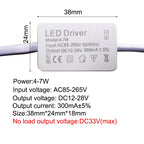 LED Driver 300mA 1W 3W 5W 7W 12W 18W 20W 25W 36W AC 85-265V Constant Current Power Supply