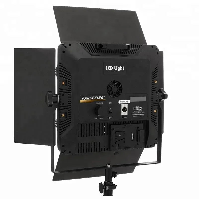 120W LED Video Studio Light CRI 95+ 5600K 6800 LUX Knob Dimmer AC 100-240V DC 12-18V