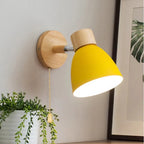 Nordic E26 E27 Wall Sconce Adjustable Steering Head 6 Colors Knob Switch 90-260V Bedroom Living Room