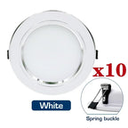 LED Recessed Downlight 5W 9W 12W 15W 18W Epistar 120 Degree CRI 85 AC 110V 220V or DC 12V 24V White Silver Gold 10 Pack Indoor Ceiling Spot