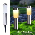 Solar LED Pathway Lawn Light IP65 Waterproof Stainless Steel ABS Polished Flush Mount Outdoor Garden Walkway Landscape