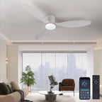 52-Inch Low Profile LED Ceiling Fan Remote Dimmable AC 120-240V Indoor Covered Outdoor