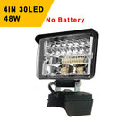 LED Work Light 3 4 5 8 Inch Rotating Cordless 3030 LED Aluminum Dewalt 18V Battery