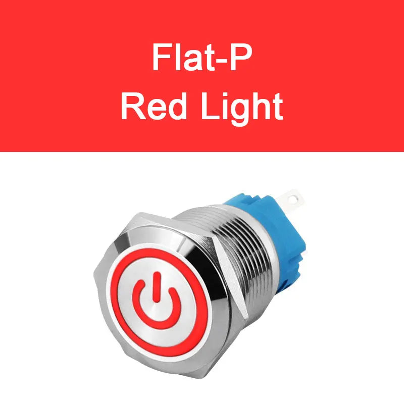 IP65 LED Metal Push Button Switch 12mm 16mm 19mm 22mm 1-3A Momentary Latching 3-220V 5 Colors