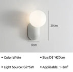 Nordic Macaron LED Wall Sconce G9 Resin Frosted Glass 4 Colors Touch Switch 90-260V