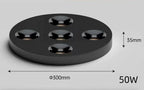Ultra Thin COB LED Surface Mounted Ceiling Spotlight 10W 30W 50W 60W CRI 93 24 Degree Anti Glare Dimmable Knob Switch AC 85-265V Black White
