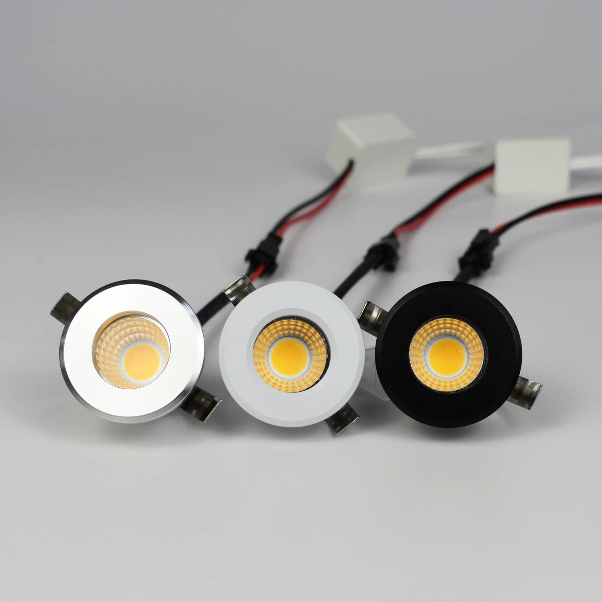 3W Mini COB LED Recessed Downlight 60° CRI 80 IP44 D37.5mm 30mm Cutout AC 12-220V Dimmable
