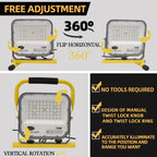 Portable LED Tripod Work Light IP66 Telescopic Collapsible Aluminum Alloy AC 85-265V Camping