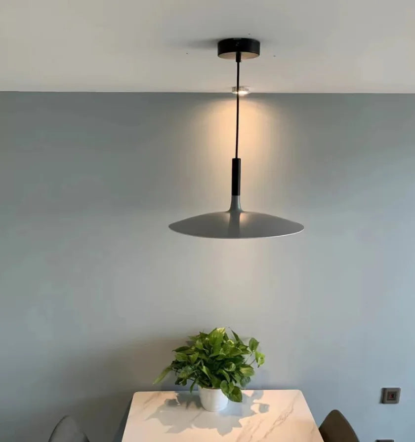Modern Nordic Round LED Pendant Light Aluminum White Black Gray Yellow AC 85-265V