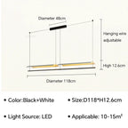 Modern LED Pendant Chandelier 20 Plus Heads Iron Plated Cord Pendant Touch Switch AC 90-260V Living Room Dining Room