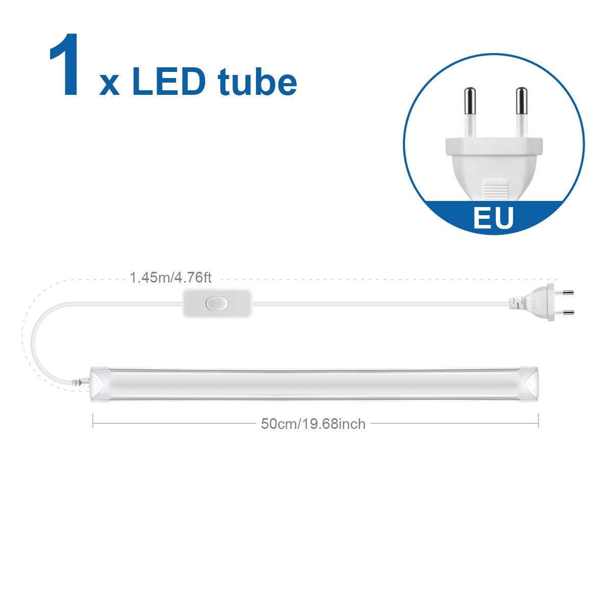 50cm LED Tube Light T5 15W T8 25W SMD2835 CRI 80 Warm Neutral Cool White AC 85-265V
