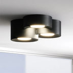 Modern LED Cylinder Surface Mounted Ceiling Spotlight 7W 14W 21W Single Double Triple Head Iron Acrylic AC 90-260V Bedroom Hallway White Black