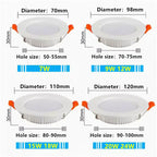 Ultra-Thin 3cm Dimmable LED Recessed Downlight 7W 9W 12W 15W 18W 20W 24W CRI 95 SMD2835