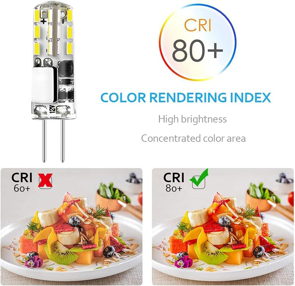 G4 LED Bulb 2W 3W 5W 9W 12W 15W Silicone 360-Degree AC 12V 220V DC 12V CRI 80+ 10 Pack