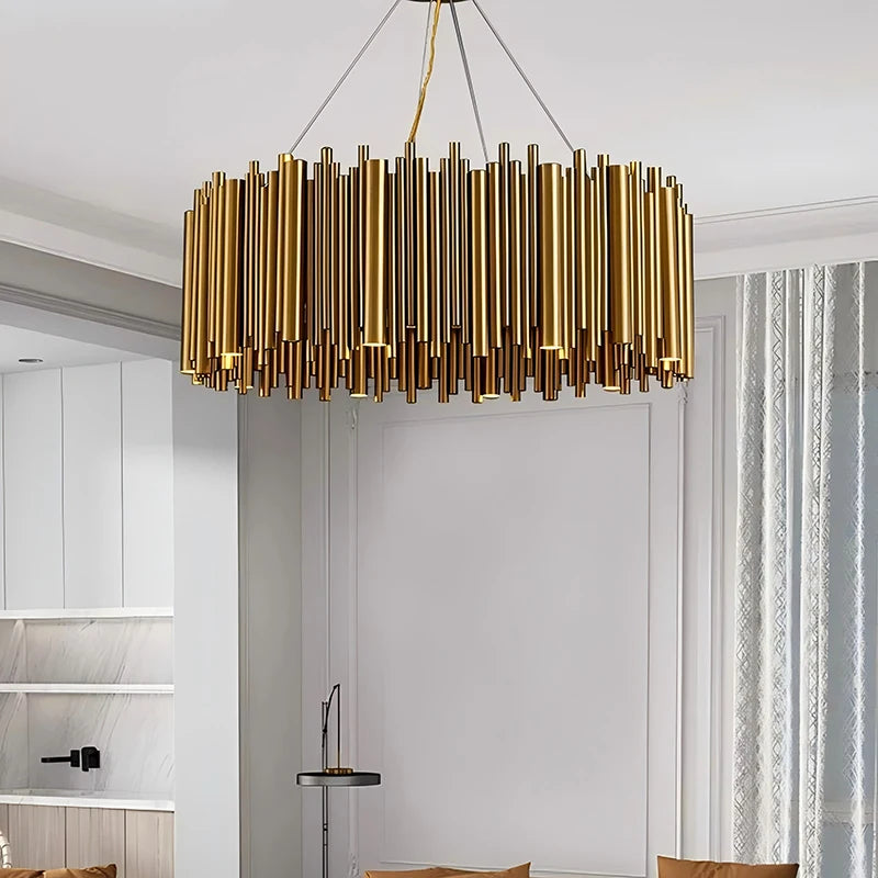 Modern Luxury Ironware Pendant Chandelier D60-120cm 86-195W Dimmable Remote AC 90-265V