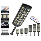 Solar LED Street Light PIR Motion Sensor 3 Modes Remote Control IP65 ABS 6V 5W Panel 4 to 8 Panel Configurations Garden Courtyard