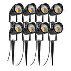 IP65 LED Garden Lawn Spike Light 5W 10W 15W AC 85-265V or DC 12-24V Aluminum ABS Warm White Cool White RGB Outdoor Landscape