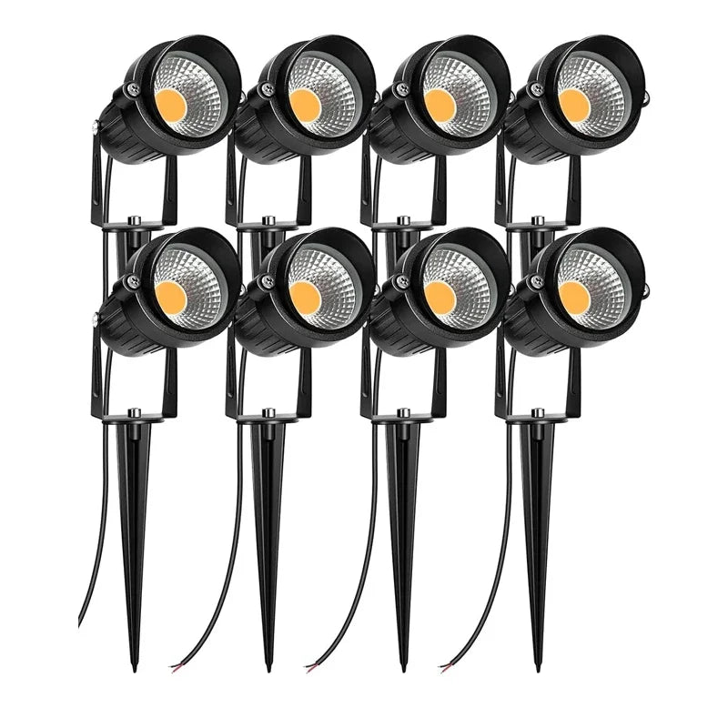 IP65 LED Garden Lawn Spike Light 5W 10W 15W AC 85-265V or DC 12-24V Aluminum ABS Warm White Cool White RGB Outdoor Landscape