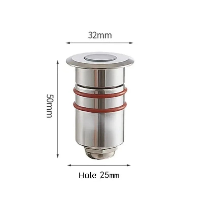DC 12V LED Underwater Light IP68 RGB 7-Color Auto Stainless Steel Pool Fountain Garden