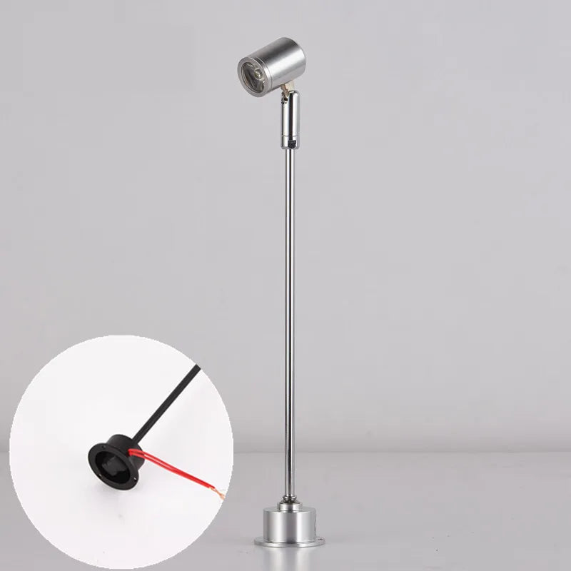 3W Surface-Mounted LED Showcase Spotlight Adjustable AC 110-240V Jewelry Display Aluminum