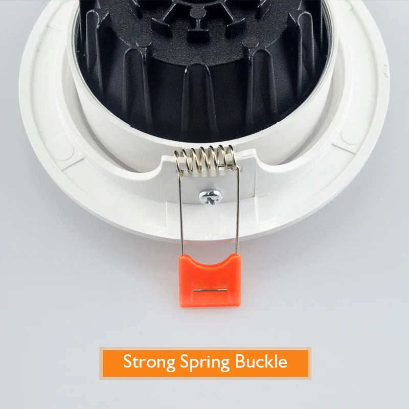 Dimmable COB LED Recessed Downlight 3W 5W 7W 9W 12W 15W 18W 24W Epistar 60° CRI 85+ 85-265V