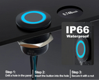 IP66 Waterproof Stainless Steel Push Button Switch 19mm 22mm 20A Momentary or Latching LED 12V 24V 110V 220V 20cm Wire 5 Colors