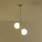 Nordic Glass Ball LED Pendant Chandelier 2 or 3 Heads G4 12cm Ball Black Gold AC 85-265V