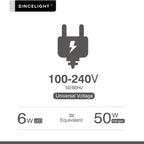 GU10 LED PAR16 Reflector Bulb 6W 500lm CRI 92 38 60 or 100 Degree Beam Angle AC 100-240V Halogen Replacement 6 Pack