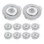10-Pack 3W Mini LED Downlight AC 85-265V White Black Silver Gold Driver Included