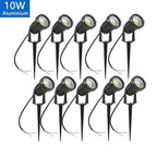 IP65 LED Garden Lawn Spike Light 5W 10W 15W AC 85-265V or DC 12-24V Aluminum ABS Warm White Cool White RGB Outdoor Landscape
