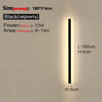 Modern Nordic LED Outdoor Wall Lamp IP65 Metal Acrylic Black Dimmable Remote AC 110-240V
