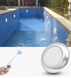 IP68 LED Swimming Pool Light 18W 25W 35W Stainless Steel Resin Filled AC DC 12V RGB Remote Control D260mm Underwater Pond Spa