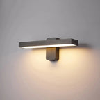 PIR Motion Sensor LED Wall Lamp IP65 340° Rotatable 20-50cm Warm White AC 85-265V Black