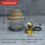 Minimalist Glass E26 E27 LED Pendant Light 6W D22cm Amber Smoky Gray AC 110-220V Dining Room