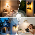 E26 Motion Sensor LED Bulb 18W 360° 3-6m Detection AC 110V Cool Warm White 3-Pack