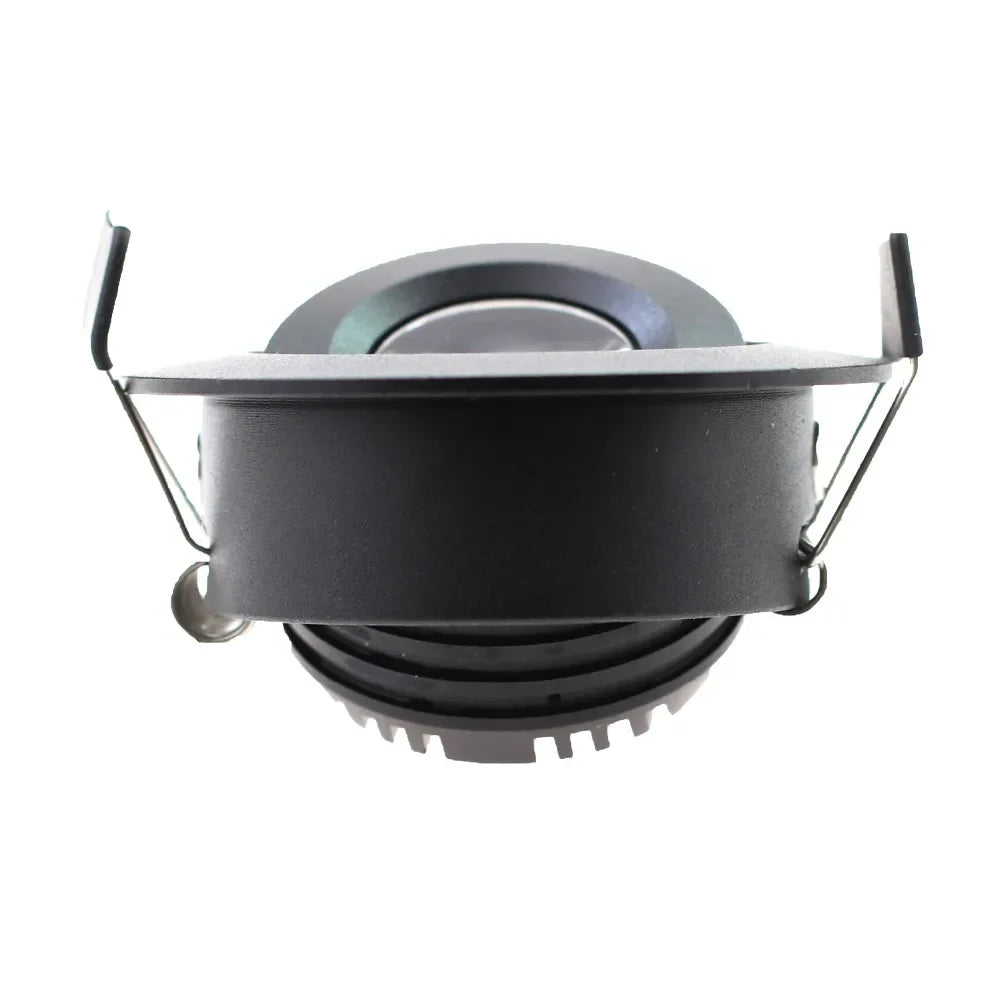 3W LED Recessed Downlight D52mm 41mm Cutout 45° 180lm AC 85-265V Black Aluminum 3-Color