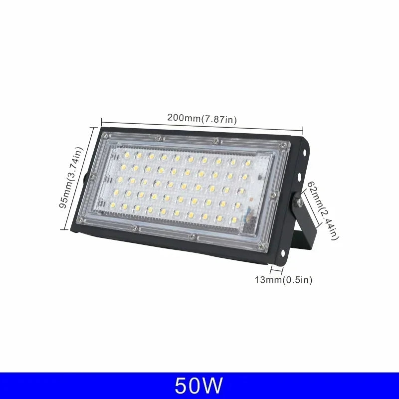 LED Flood Light 50W 100W 150W 200W SMD2835 IP65 CRI 85+ 180° AC 110-220V 4500-18000lm