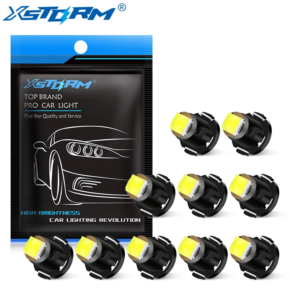 T3 T4.2 T4.7 LED Dashboard Bulb SMD3030 1W 100lm Canbus DC 12V 6 Colors 10-Pack