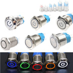 Metal LED Push Button Switch 12 16 19 22mm IP65 Self-Reset Self-Lock 5A 250V CE RoHS CCC