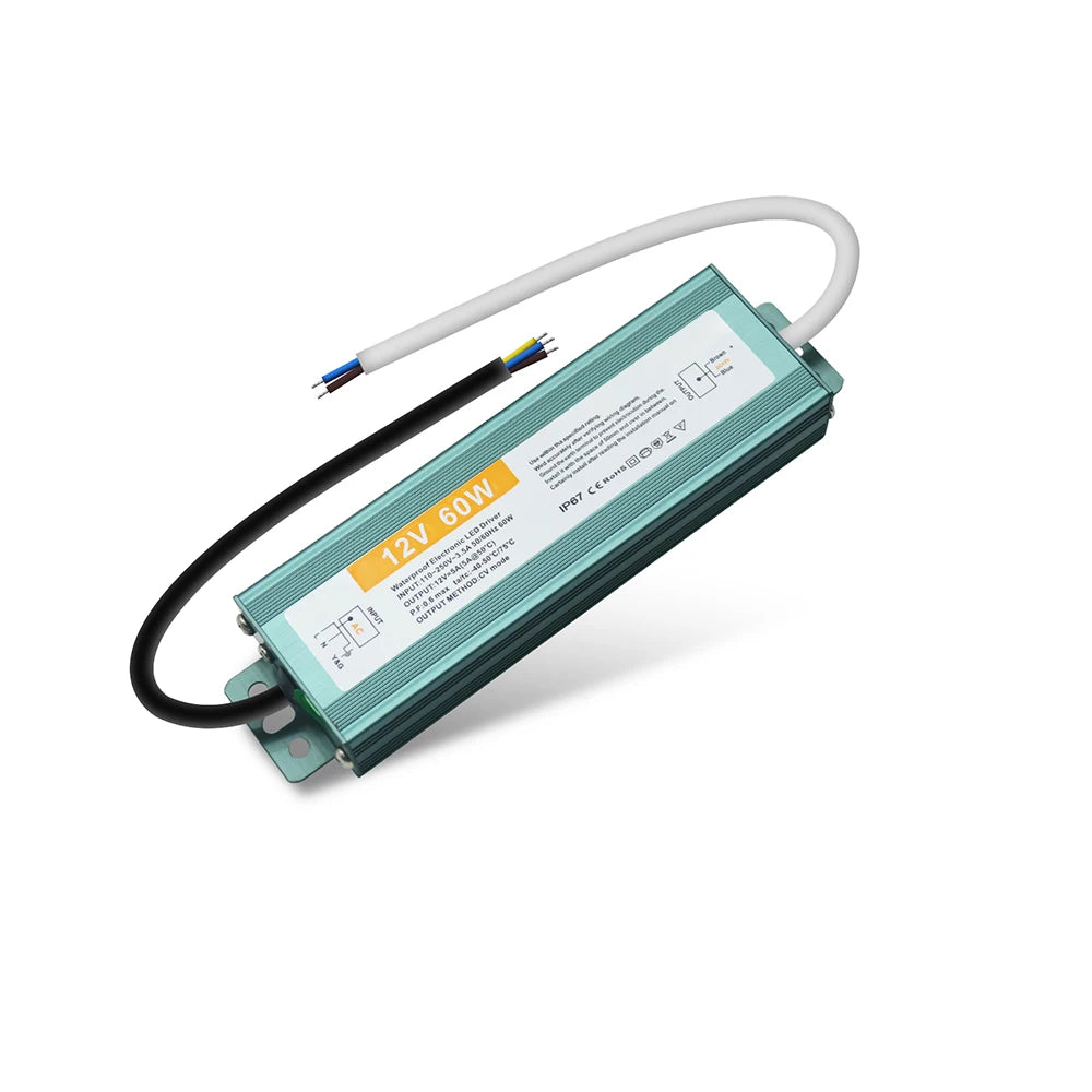 IP67 Waterproof LED Power Supply DC 12V 24V 36W-600W AC 110-250V OCP SCP OVP Outdoor
