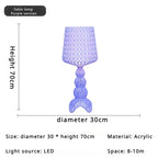 Italian Designer Hollowed Acrylic Floor Lamp E27 500x1650mm AC 110-240V White Black Blue