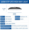 4-Pack UFO LED High Bay Light 100W 200W 30,000lm 5000K 120° IP65 AC 85-265V Warehouse